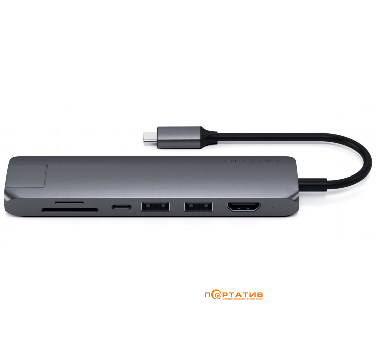 Адаптер Satechi Aluminum Type-C Dual Multimedia Adapter Space Gray (ST-UCSMA3M)