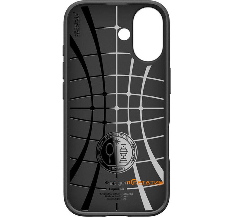 Чехол Spigen iPhone 17, Liquid Air, Matte Black (ACS10369)