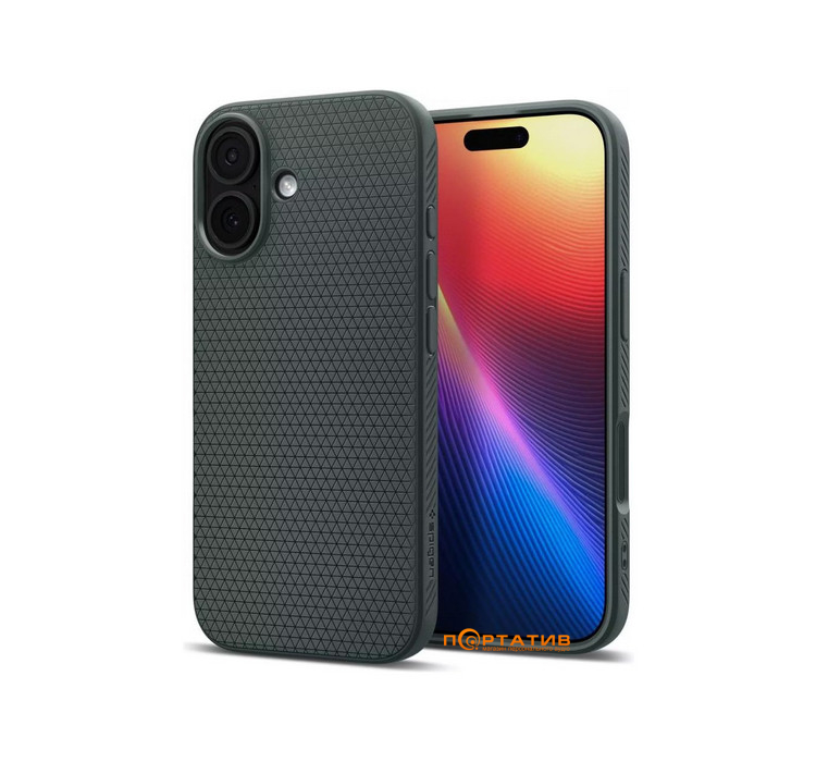 Чехол Spigen iPhone 17, Liquid Air, Abyss Green (ACS10371)