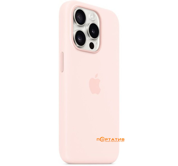 Чохол SoftCase iPhone 15 Pro Silicone Case with MagSafe and Animation Light Pink