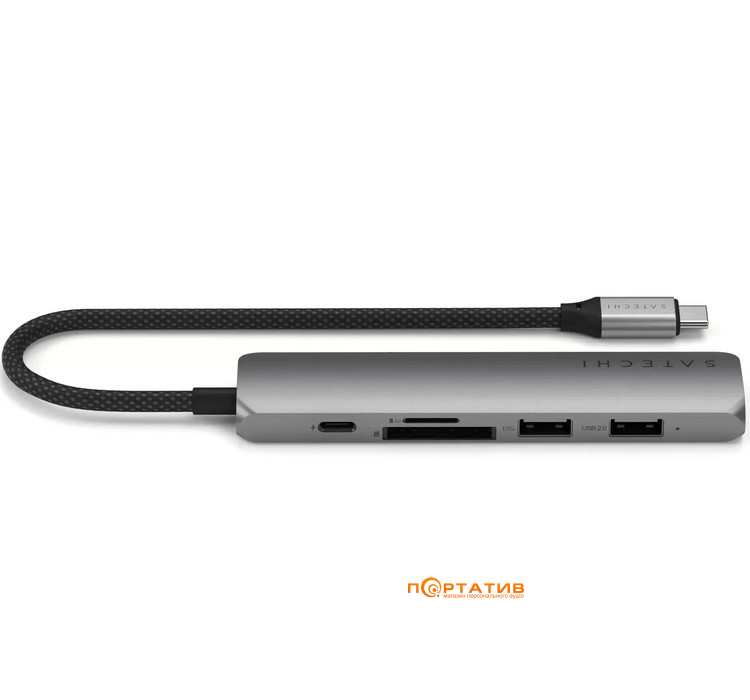 Хаб Satechi 6-in-1 USB-C Slim Multiport 4K Space Grey (ST-P6SM)