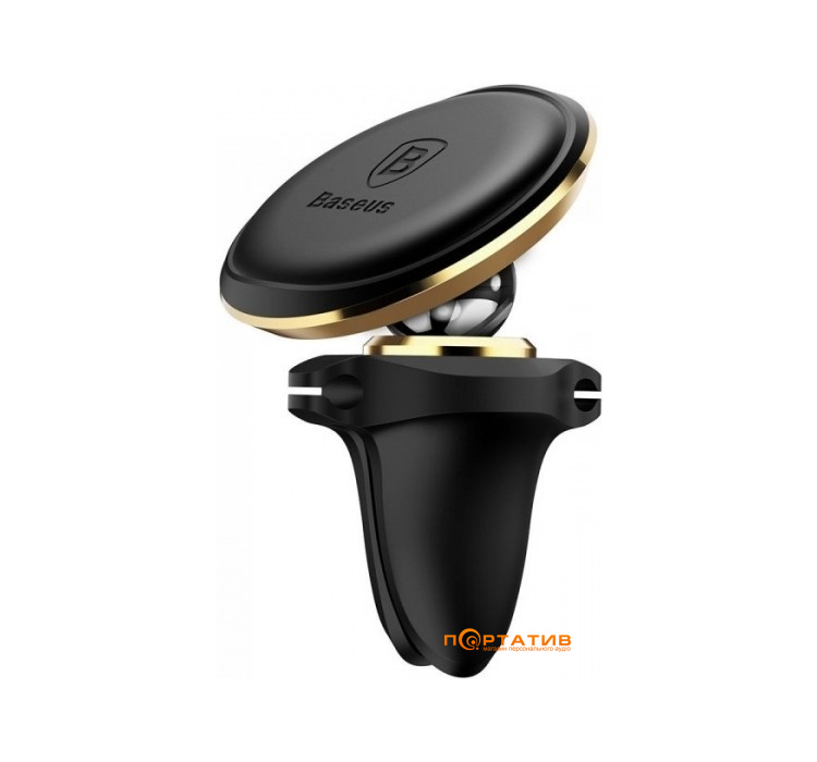 Baseus Magnetic Air Vent Car Mount Holder With Cable Clip Gold (SUGX-A0V)