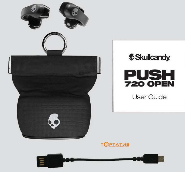 Навушники Skullcandy Push 720 Open Ear Black/Silver (S4EOW-T034)