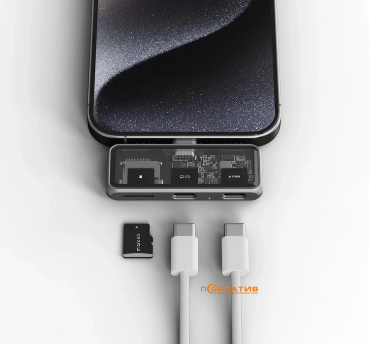 Хаб Satechi Mobile XR Hub with Audio Space Grey (ST-HXRSDM)