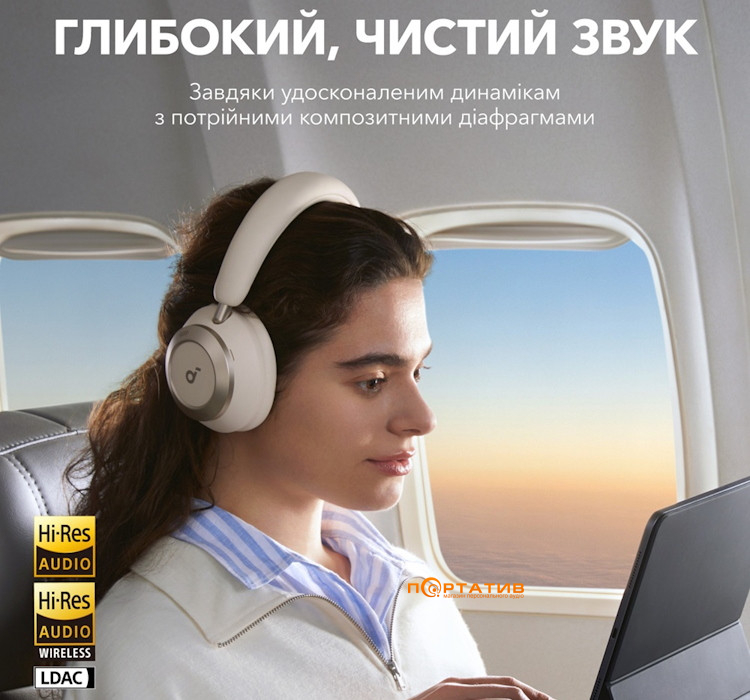 Навушники Anker SoundCore Space One Pro Cream White