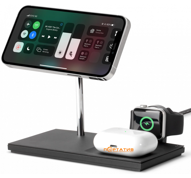 Беспроводное зарядное устройство Native Union Snap 3-in-1 Magnetic Wireless Charger Black (SNAP-3IN1-BLK-EU)