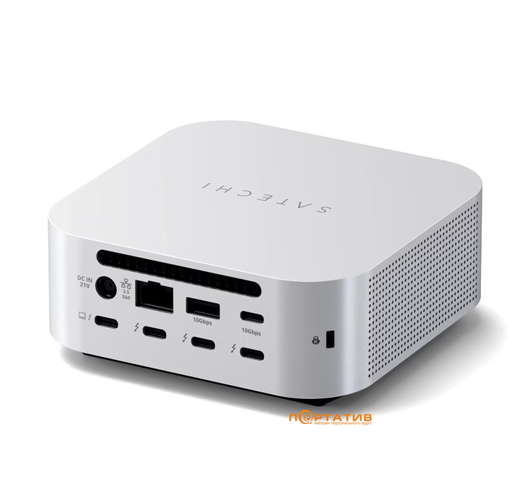 Док-станция Satechi Thunderbolt 5 CubeDock Station with SSD Enclosure Silver (ST-DT5CES-EU)