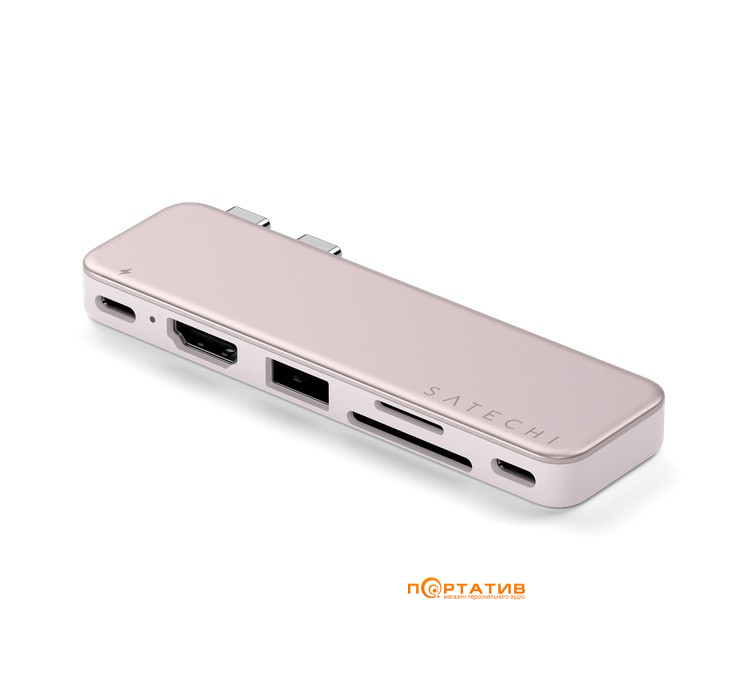 Хаб Satechi USB-C Snap Hub Multiport Blush (ST-HUSNP)