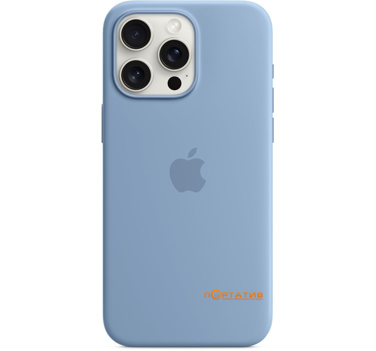 SoftCase iPhone 15 Pro Max Silicone Case with MagSafe and Animation Winter Blue