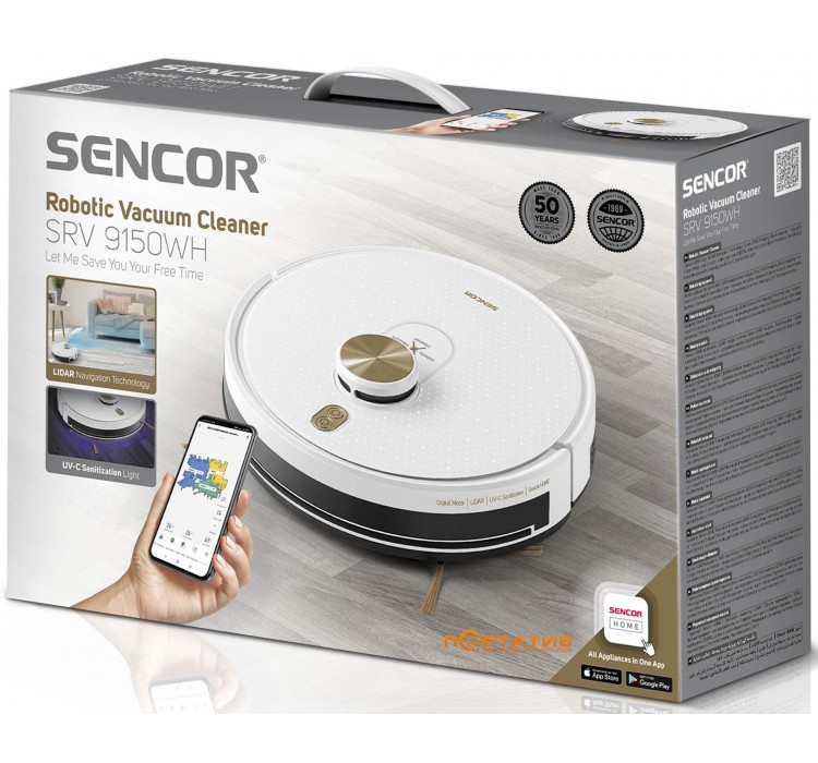Робот пилосос Sencor SRV 9150WH