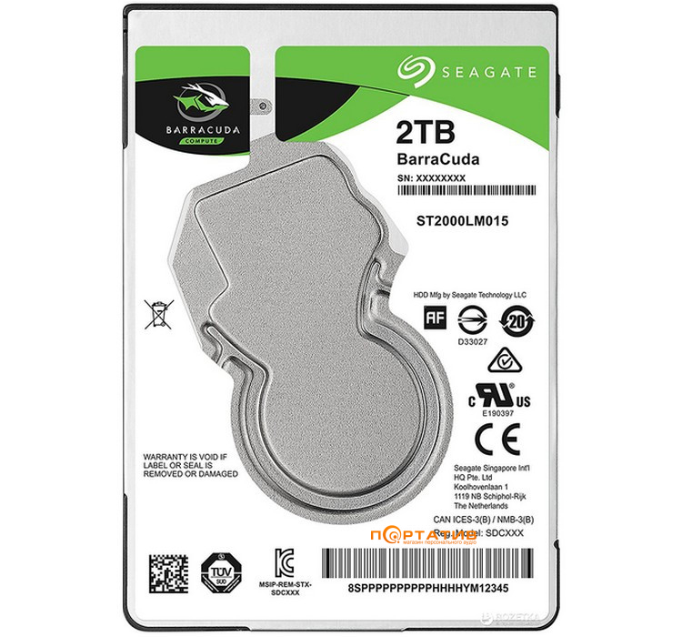 Жесткий диск Seagate BarraCuda 2TB 2,5