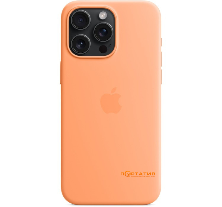 Чохол SoftCase iPhone 15 Pro Max Silicone Case with MagSafe and Animation Orange Sorbet