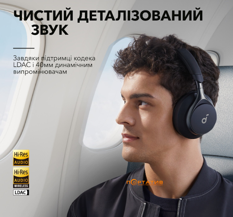 Навушники  Anker SoundCore Space One Jet Black