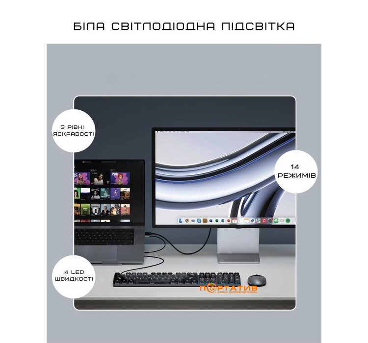Клавиатура Satechi SM3 Slim Mechanical Backlit Bluetooth Keyboard Dark UA (ST-KSM3DK-EN)