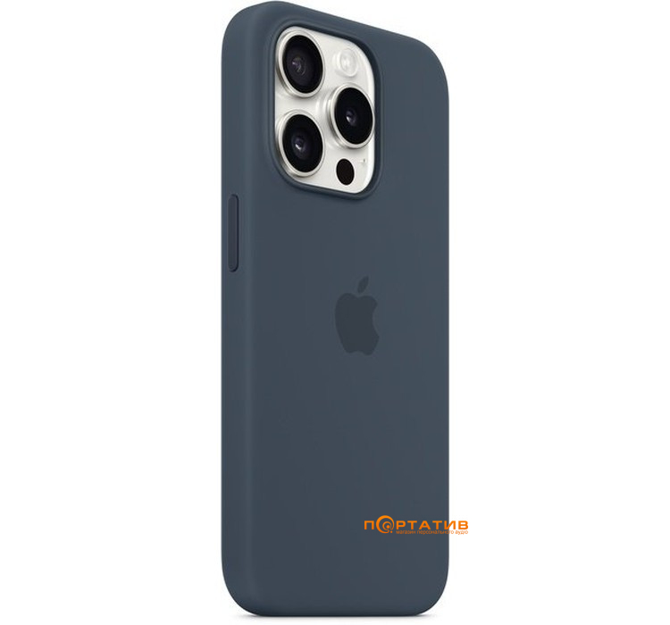 Чохол SoftCase iPhone 15 Pro Silicone Case with MagSafe and Animation Storm Blue