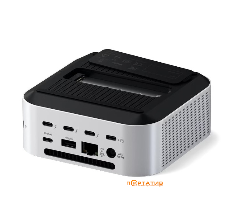 Док-станция Satechi Thunderbolt 5 CubeDock Station with SSD Enclosure Silver (ST-DT5CES-EU)