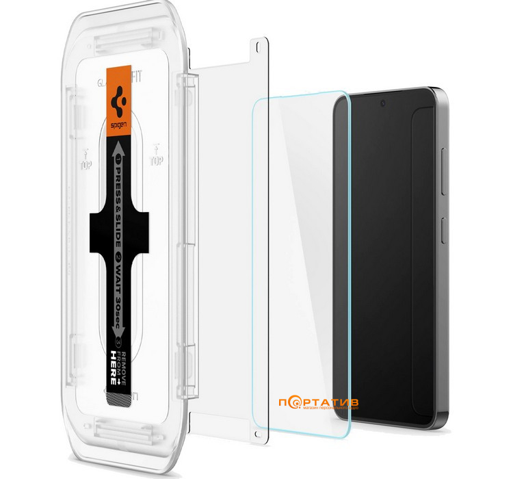 Защитное стекло Spigen для Samsung Galaxy S24+ tR EZ Fit HD 2-Pack (AGL07432)