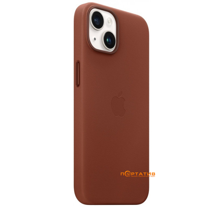 SoftCase iPhone 14 Leather Case with MagSafe Umber