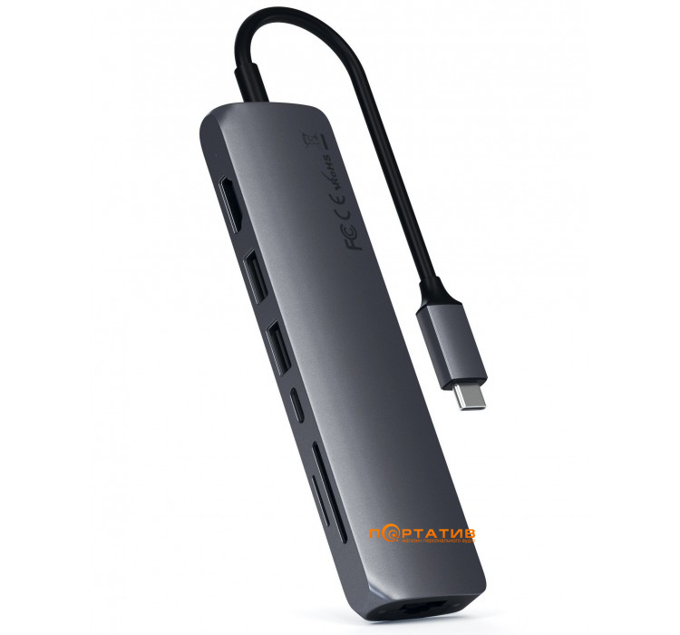 Адаптер Satechi Aluminum Type-C Dual Multimedia Adapter Space Gray (ST-UCSMA3M)