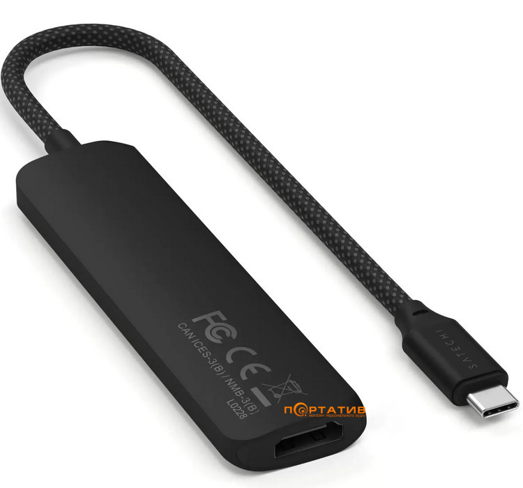 Хаб Satechi 4-in-1 USB-C Slim Multiport 4K Black (ST-P4SK)