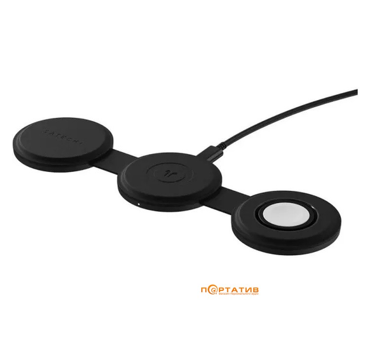 Беспроводное ЗУ Satechi OntheGo 3-in-1 Wireless Charger Black (ST-QTG31K)