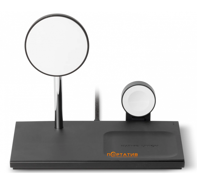 Беспроводное зарядное устройство Native Union Snap 3-in-1 Magnetic Wireless Charger Black (SNAP-3IN1-BLK-EU)