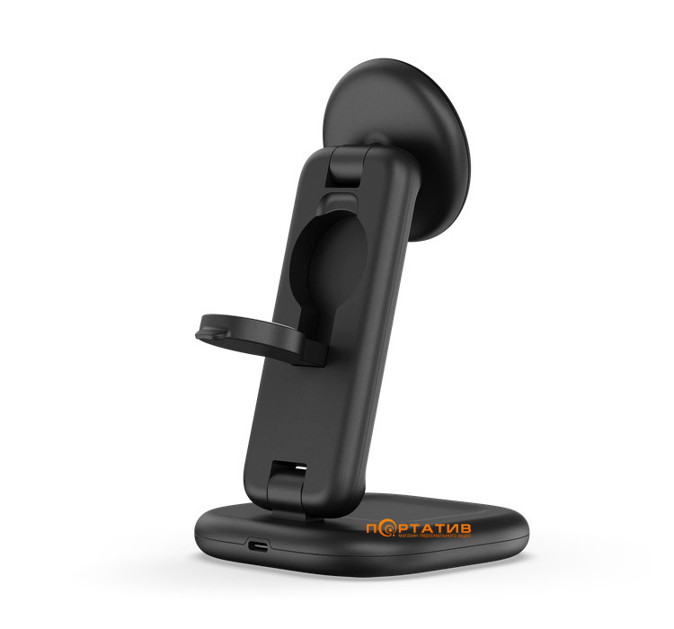 Зарядний пристрій Satechi 3-in-1 Foldable Qi2 25W Stand Space Gray (ST-Q25F31C-EA)