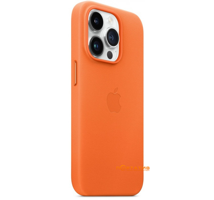 SoftCase iPhone 14 Pro Leather Case with MagSafe Orange