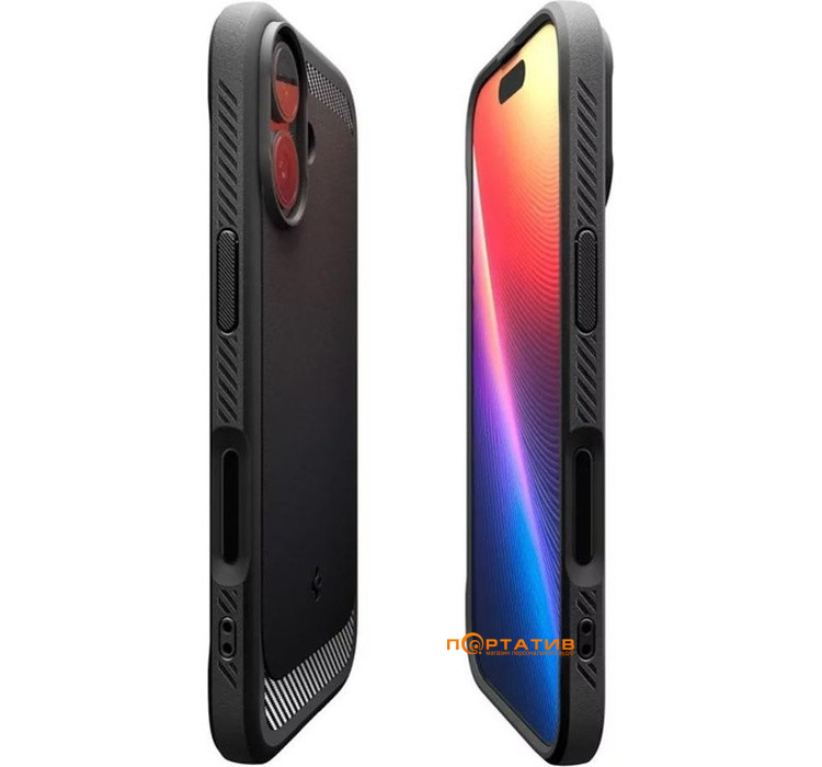 Чехол Spigen iPhone 17, Rugged Armor MagFit, Matte Black (ACS10367)