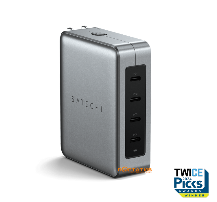 Satechi 145W USB-C 4-Port PD GaN Travel Space Gray (ST-W145GTM)
