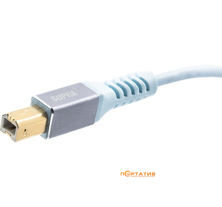 Кабель USB Supra USB 2.0 С-B Blue 2m