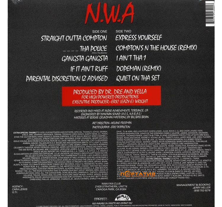 Вінілова платівка N.W.A - Straight Outta Compton [LP]