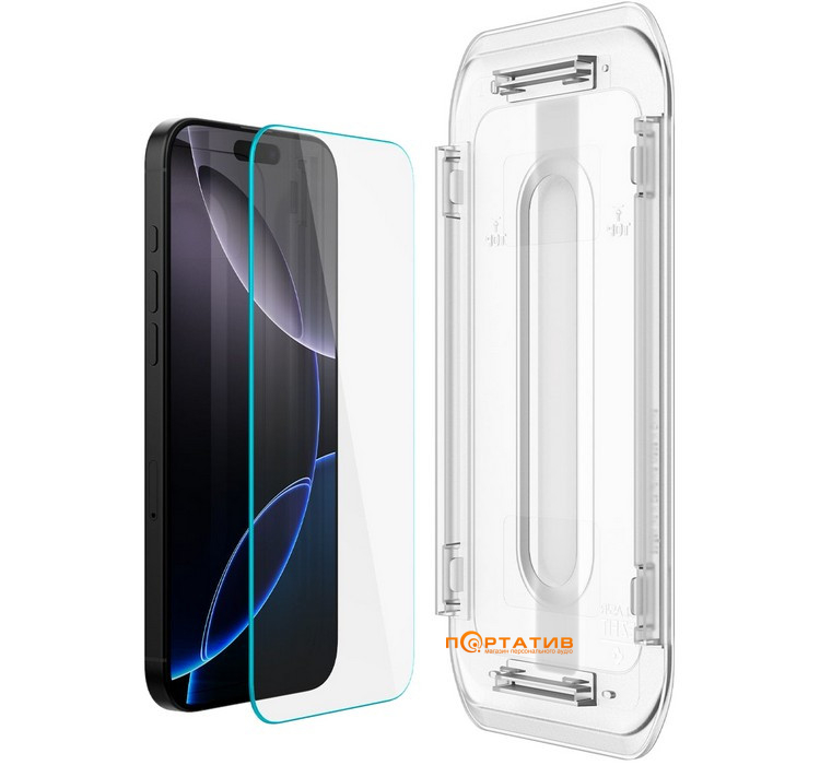 Защитное стекло Spigen для Apple iPhone 16 Pro Glas.tR EZ Fit 2-Pack (AGL07928)