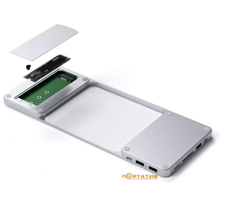 Satechi Aluminum USB-C Slim Dock Silver for iMac 24 (ST-UCISDS)