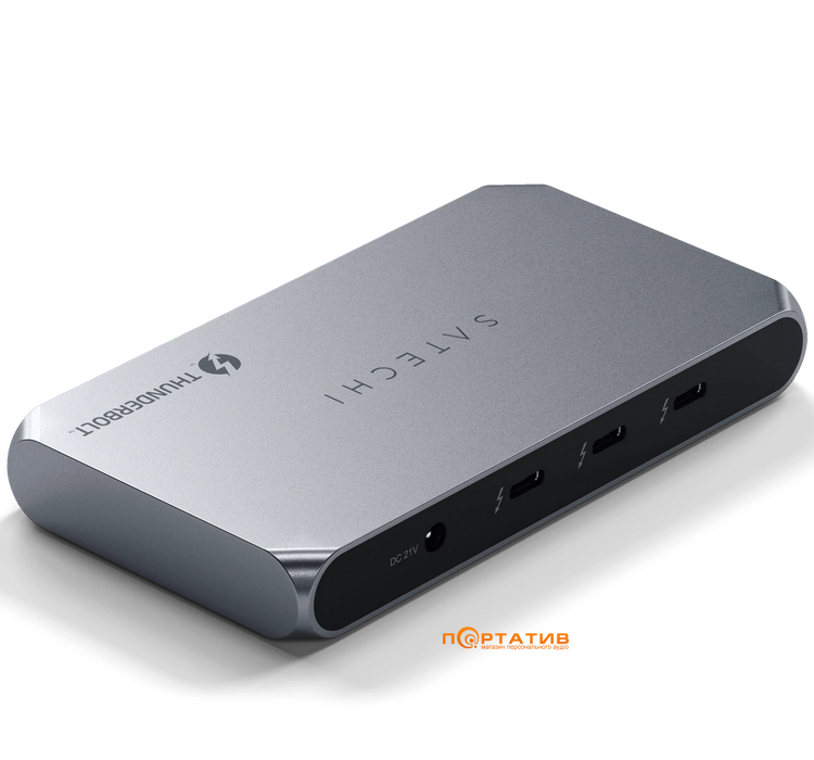 Хаб Satechi Thunderbolt 4 Slim Hub Pro Space Gray (ST-HT4SHM-EU)