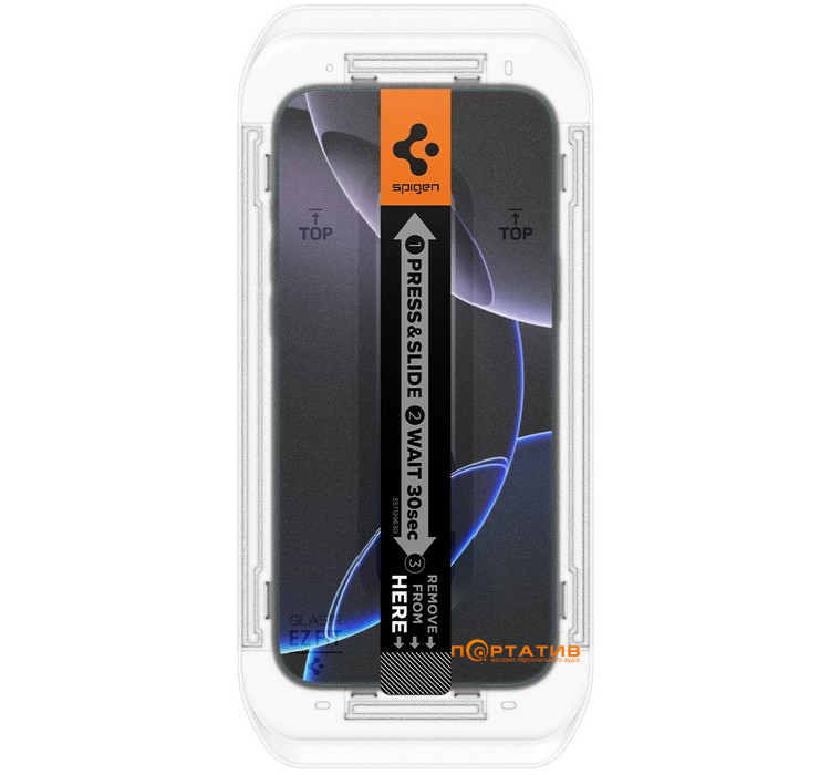 Защитное стекло Spigen для Apple iPhone 16 Pro Glas.tR EZ Fit 2-Pack (AGL07928)