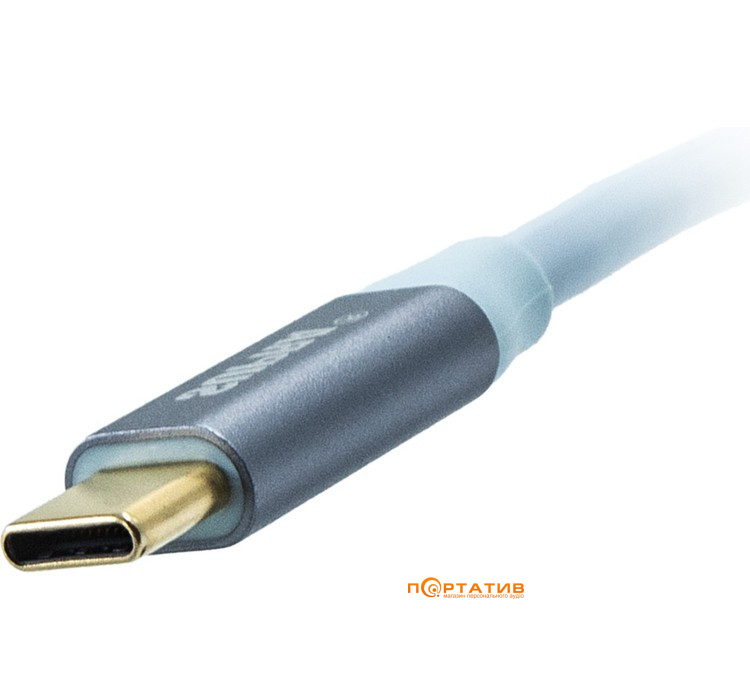 Кабель USB Supra USB 2.0 С-B Blue 2m
