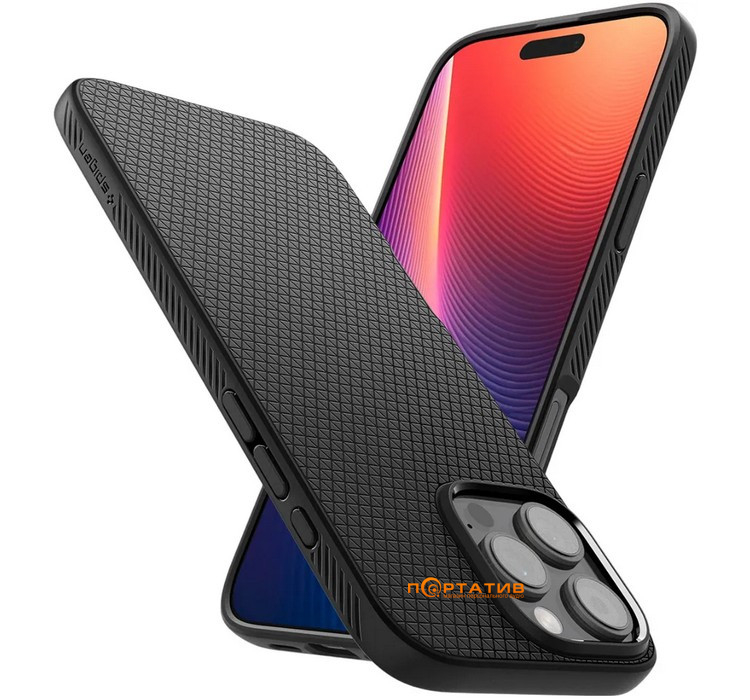 Чехол Spigen для Apple iPhone 16 Pro, Liquid Air, Matte Black (ACS08117)