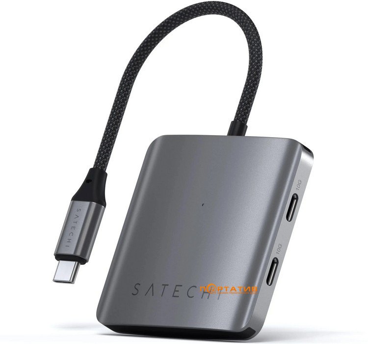 Хаб Satechi 4-Port USB-C with PD Space Grey (ST-H4CPDM)