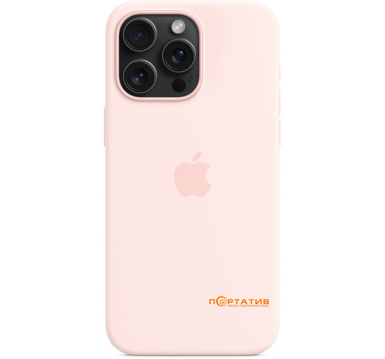 Чохол SoftCase iPhone 15 Pro Max Silicone Case with MagSafe and Animation Light Pink