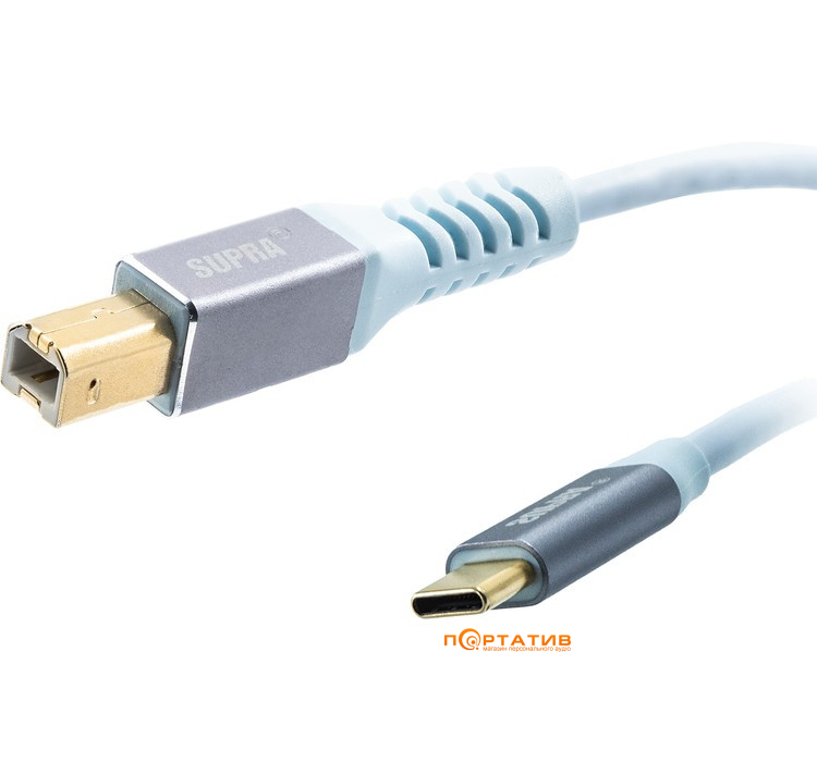Кабель USB Supra USB 2.0 С-B Blue 2m