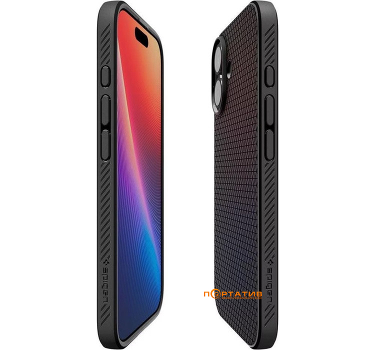 Чехол Spigen iPhone 17, Liquid Air, Matte Black (ACS10369)