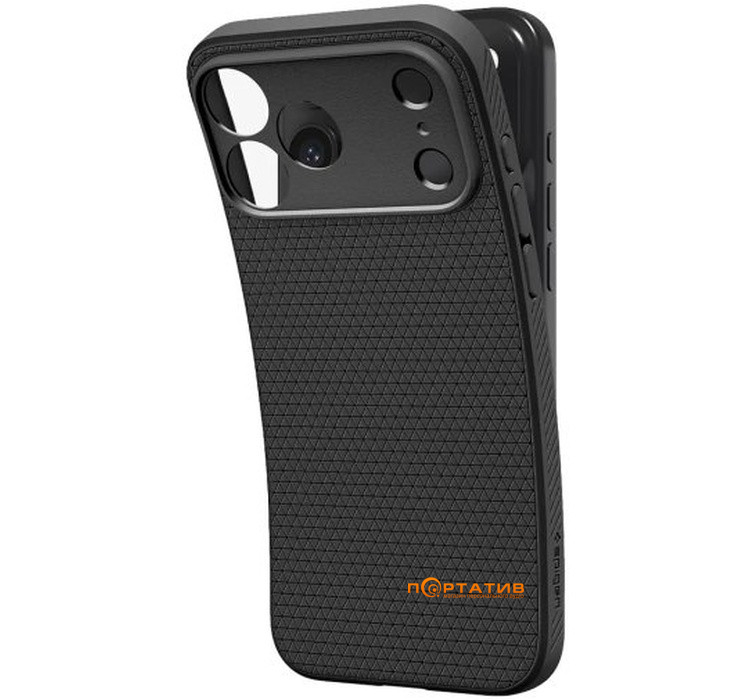 Чехол Spigen iPhone 17 Pro, Liquid Air, Matte Black (ACS10331)