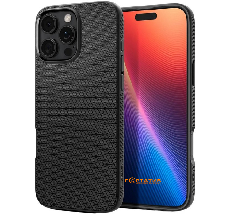 Чехол Spigen для Apple iPhone 16 Pro, Liquid Air, Matte Black (ACS08117)