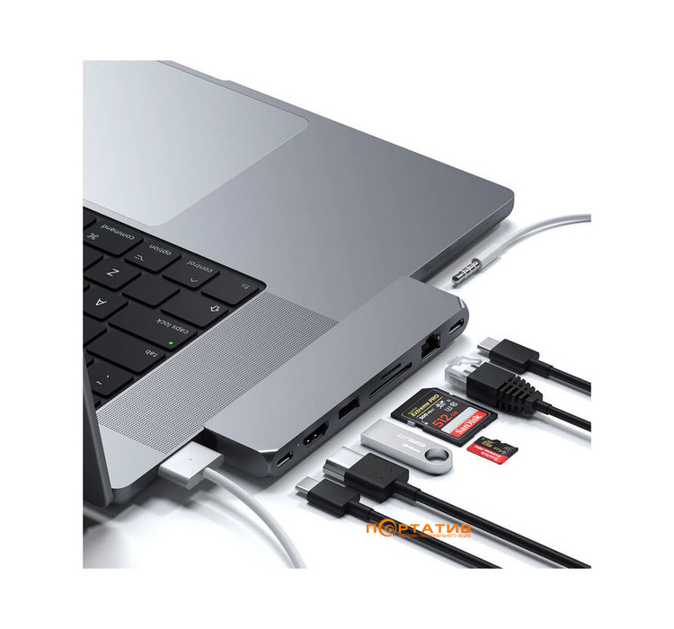 Satechi Aluminum USB-C Pro Hub Max Adapter Space Gray (ST-UCPHMXM)