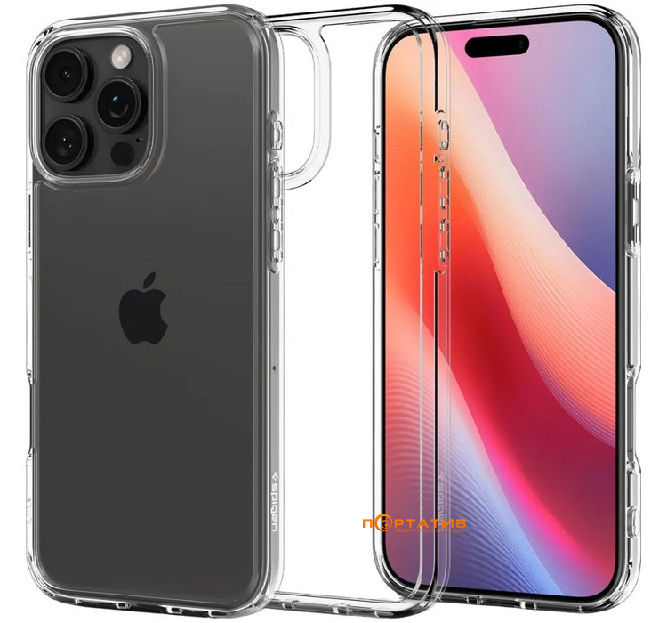 Чехол Spigen для Apple iPhone 16 Pro, Ultra Hybrid, Crystal Clear (ACS08121)