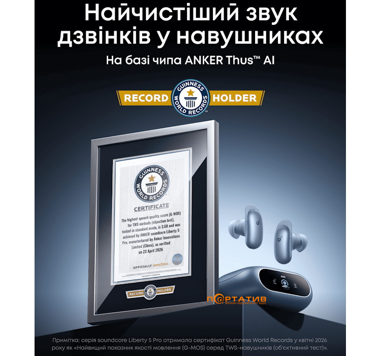 Навушники Anker SoundСore Liberty 5 Pro Blue (D1203G31)
