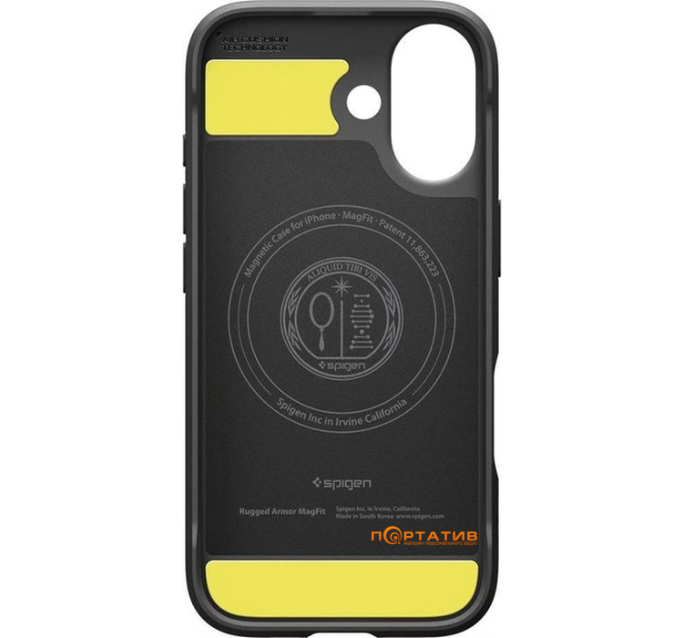 Чехол Spigen iPhone 17, Rugged Armor MagFit, Matte Black (ACS10367)