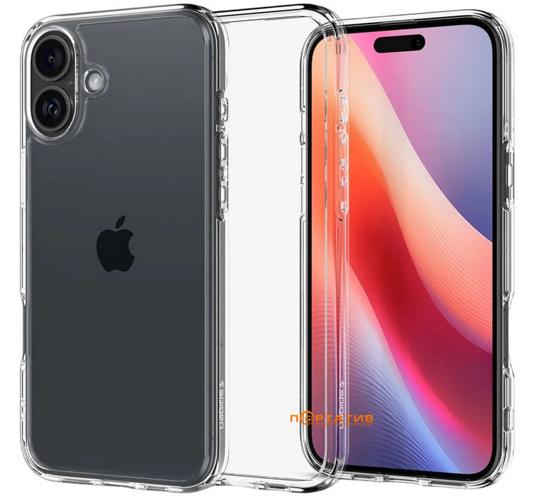 Чохол Spigen для Apple iPhone 16, Ultra Hybrid, Crystal Clear (ACS08197)