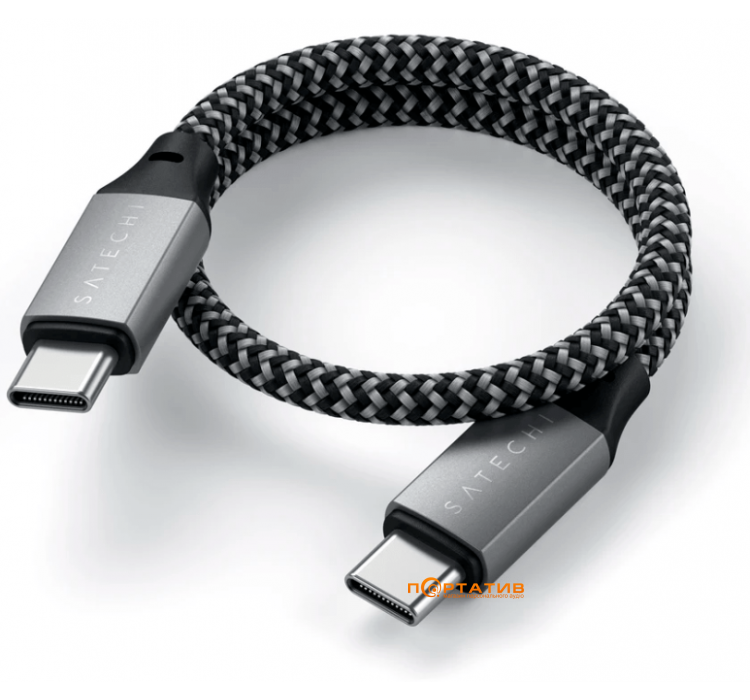 Satechi USB-C to USB-C Cable 100W 25 cm Space Gray (ST-TCC10M)